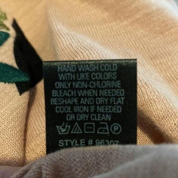 Skull Cashmere Womens Pink Cotton Floral Embroidered Graphic Back Top Size M - Picture 4 of 13